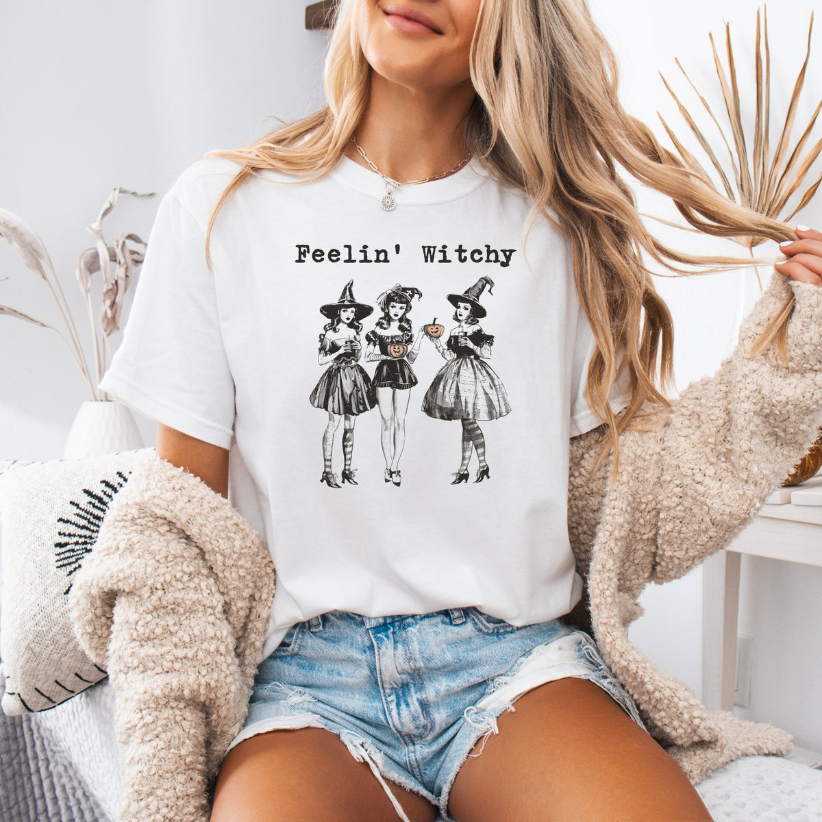 Feelin' Witchy Halloween – Adult Comfort Colors T-Shirt