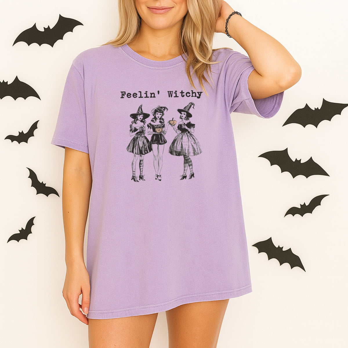 Feelin' Witchy Halloween – Adult Comfort Colors T-Shirt