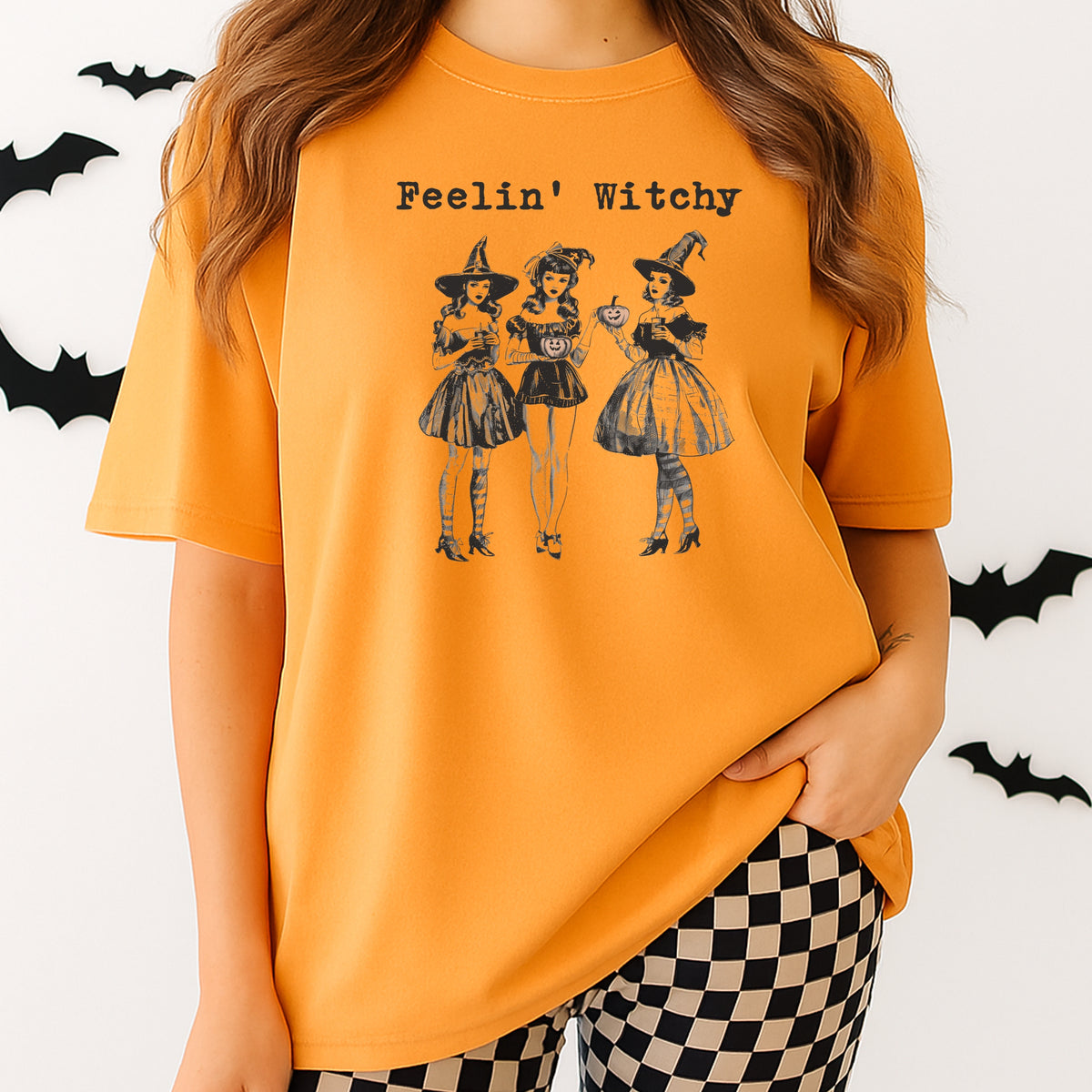 Feelin' Witchy Halloween – Adult Comfort Colors T-Shirt