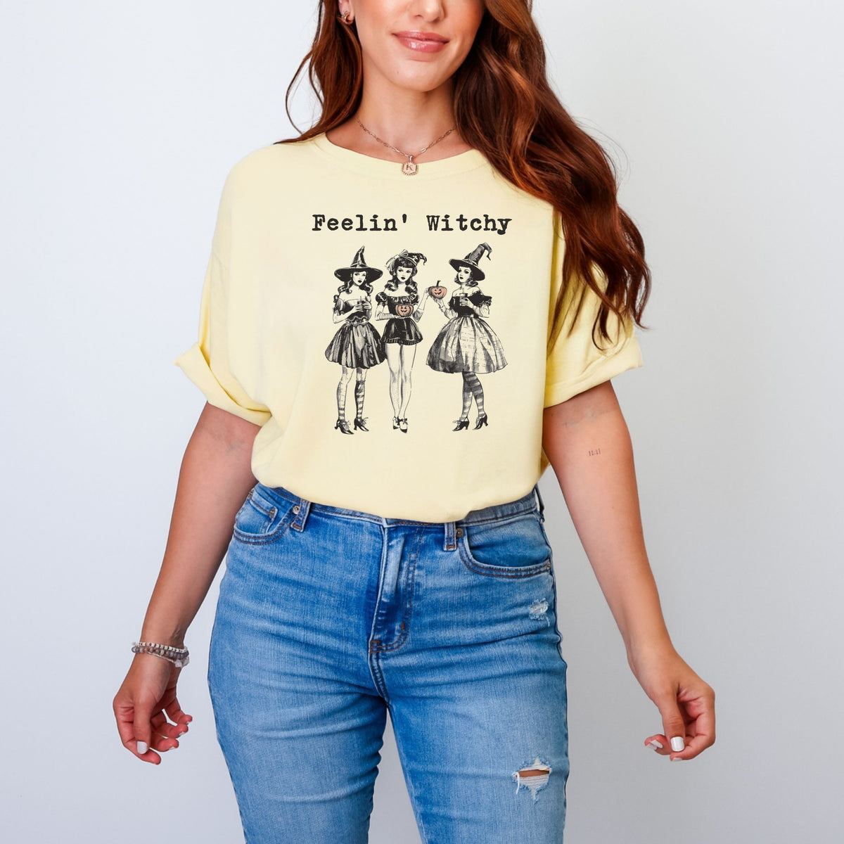 Feelin' Witchy Halloween – Adult Comfort Colors T-Shirt