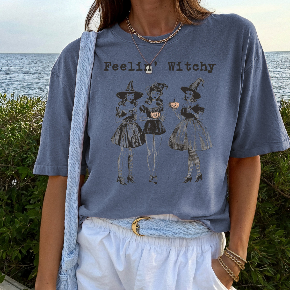Feelin' Witchy Halloween – Adult Comfort Colors T-Shirt