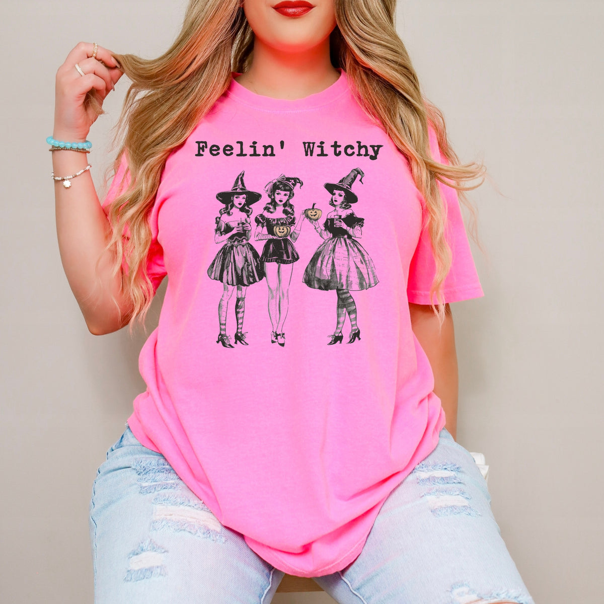 Feelin' Witchy Halloween – Adult Comfort Colors T-Shirt