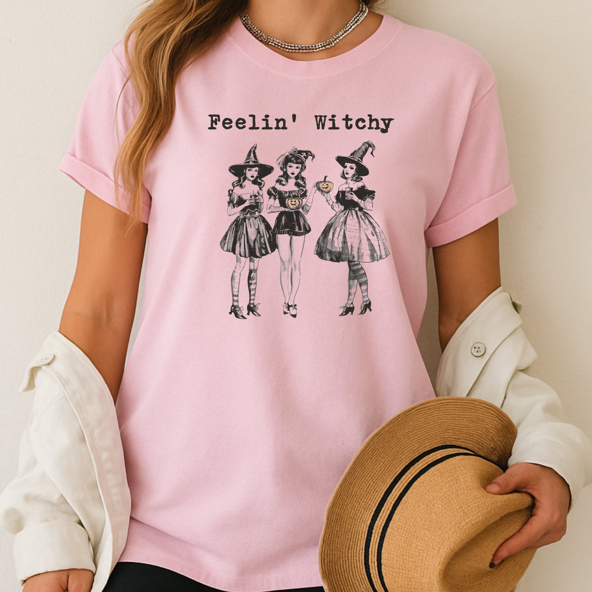 Feelin' Witchy Halloween – Adult Softstyle T-Shirt
