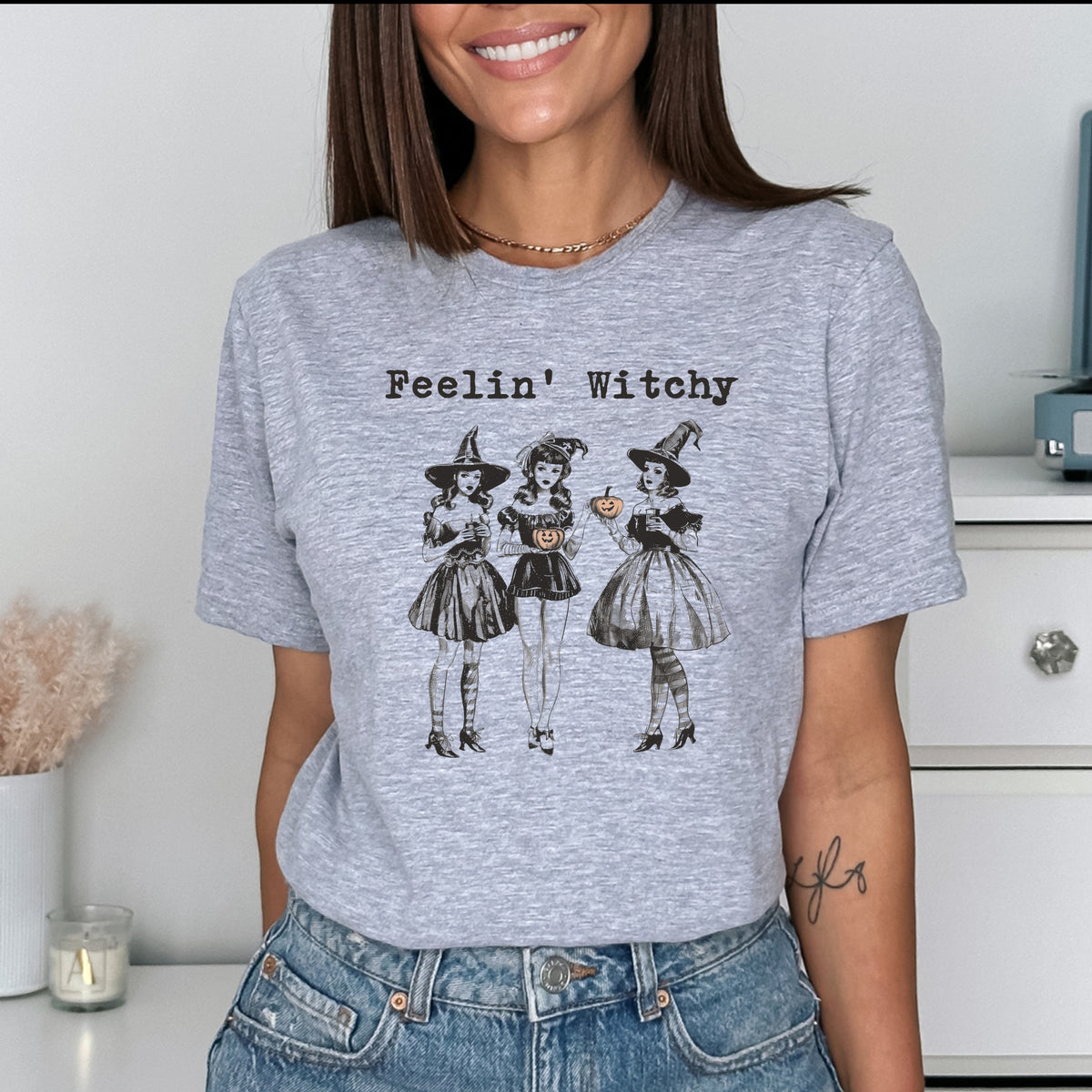 Feelin' Witchy Halloween – Adult Softstyle T-Shirt