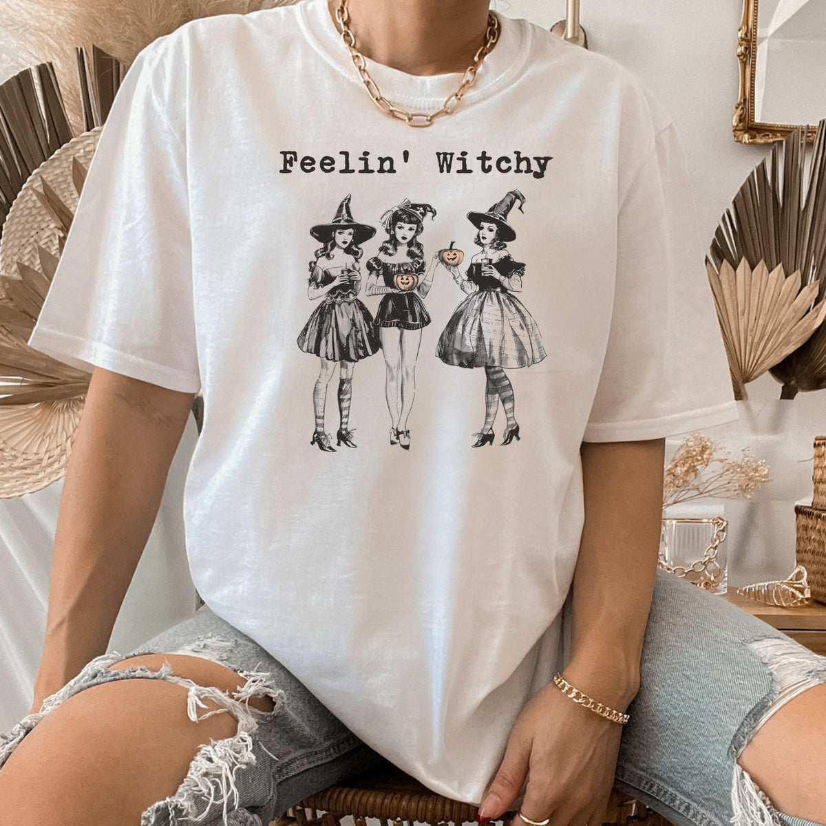 Feelin' Witchy Halloween – Adult Softstyle T-Shirt