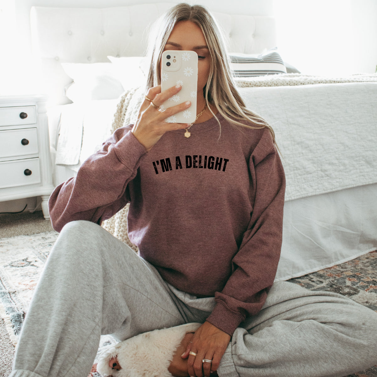 I'm a Delight - Adult Crewneck Sweatshirt