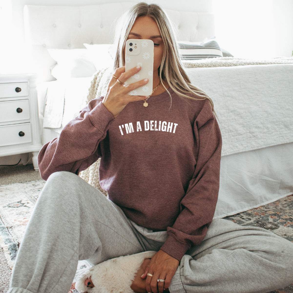 I'm a Delight - Adult Crewneck Sweatshirt