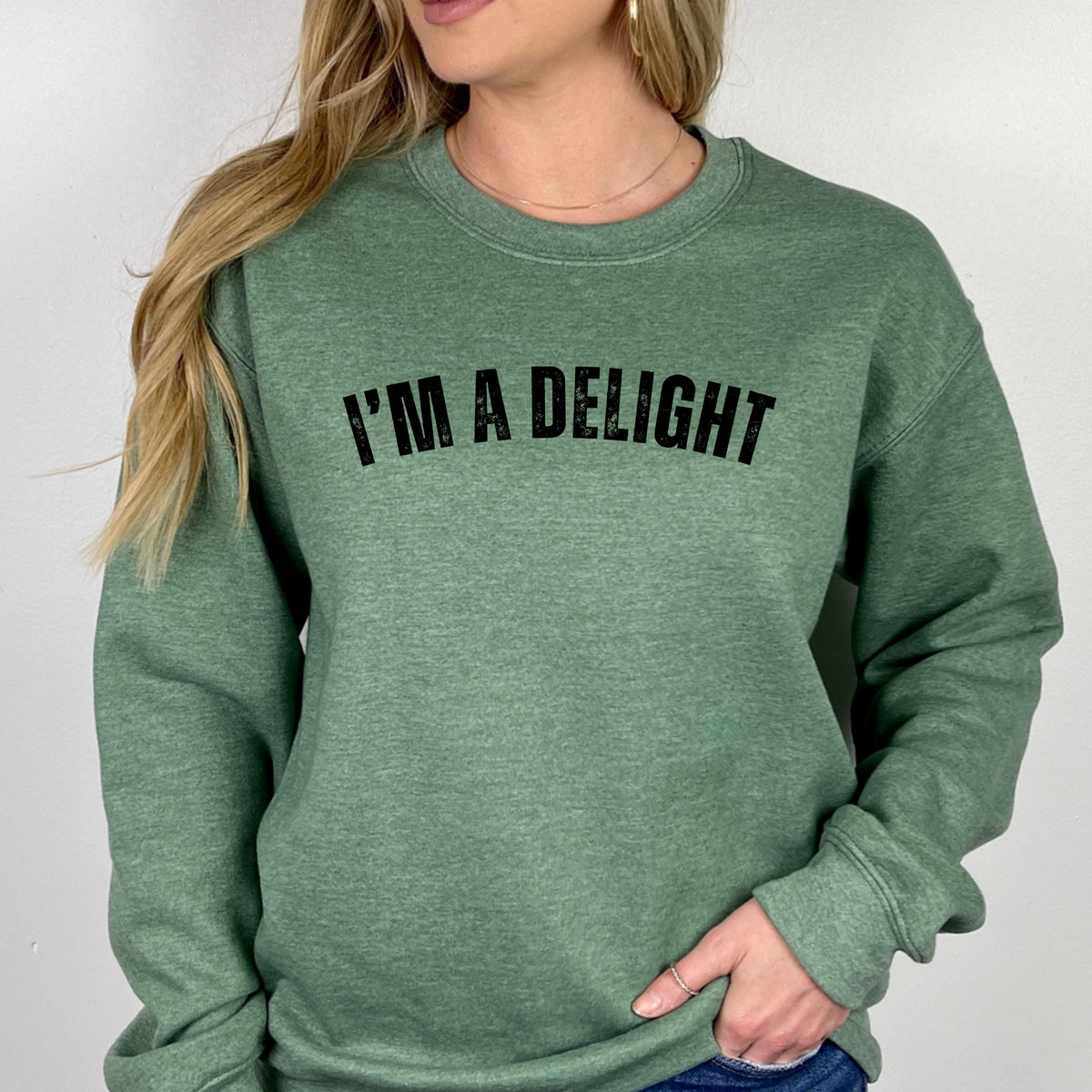 I'm a Delight - Adult Crewneck Sweatshirt