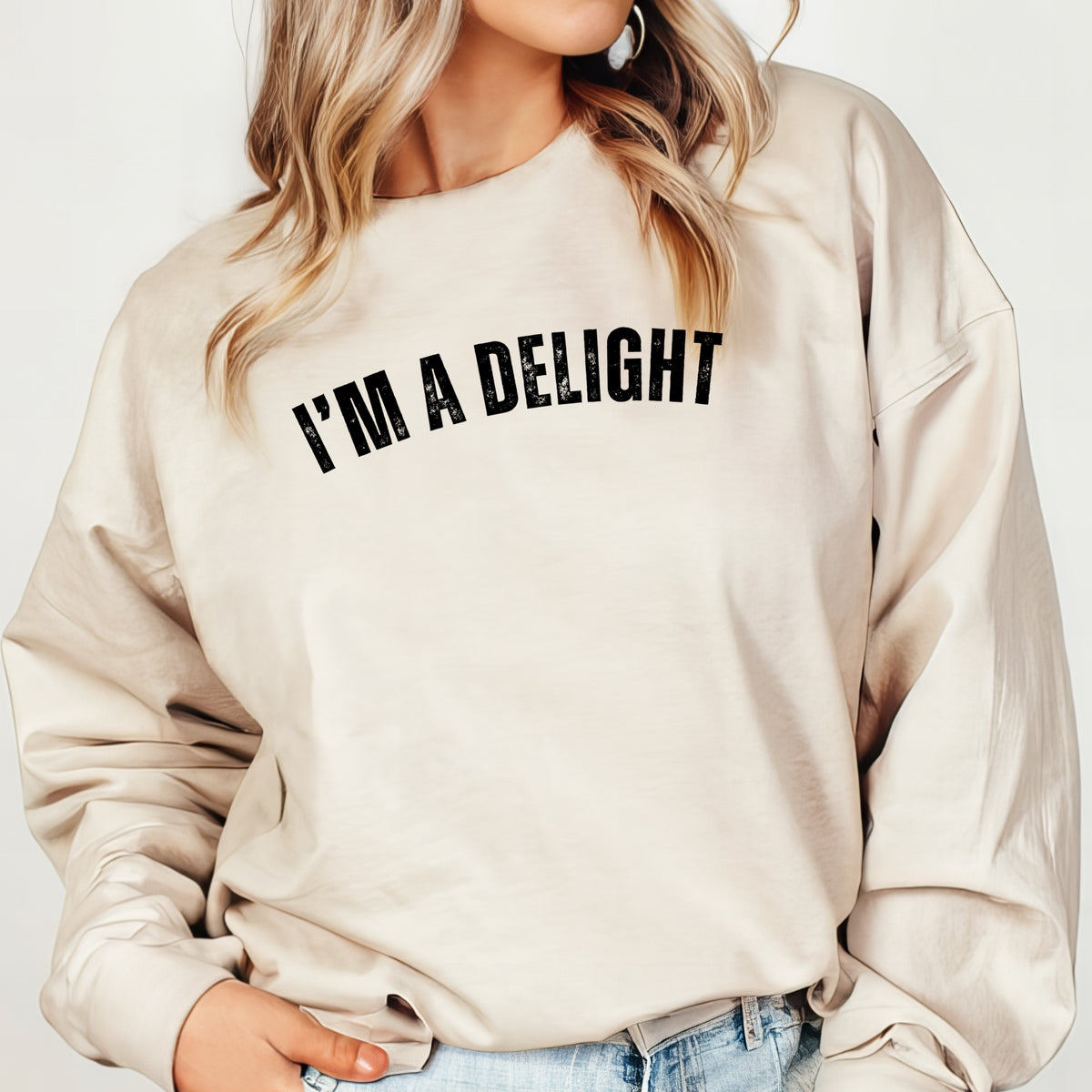 I'm a Delight - Adult Crewneck Sweatshirt