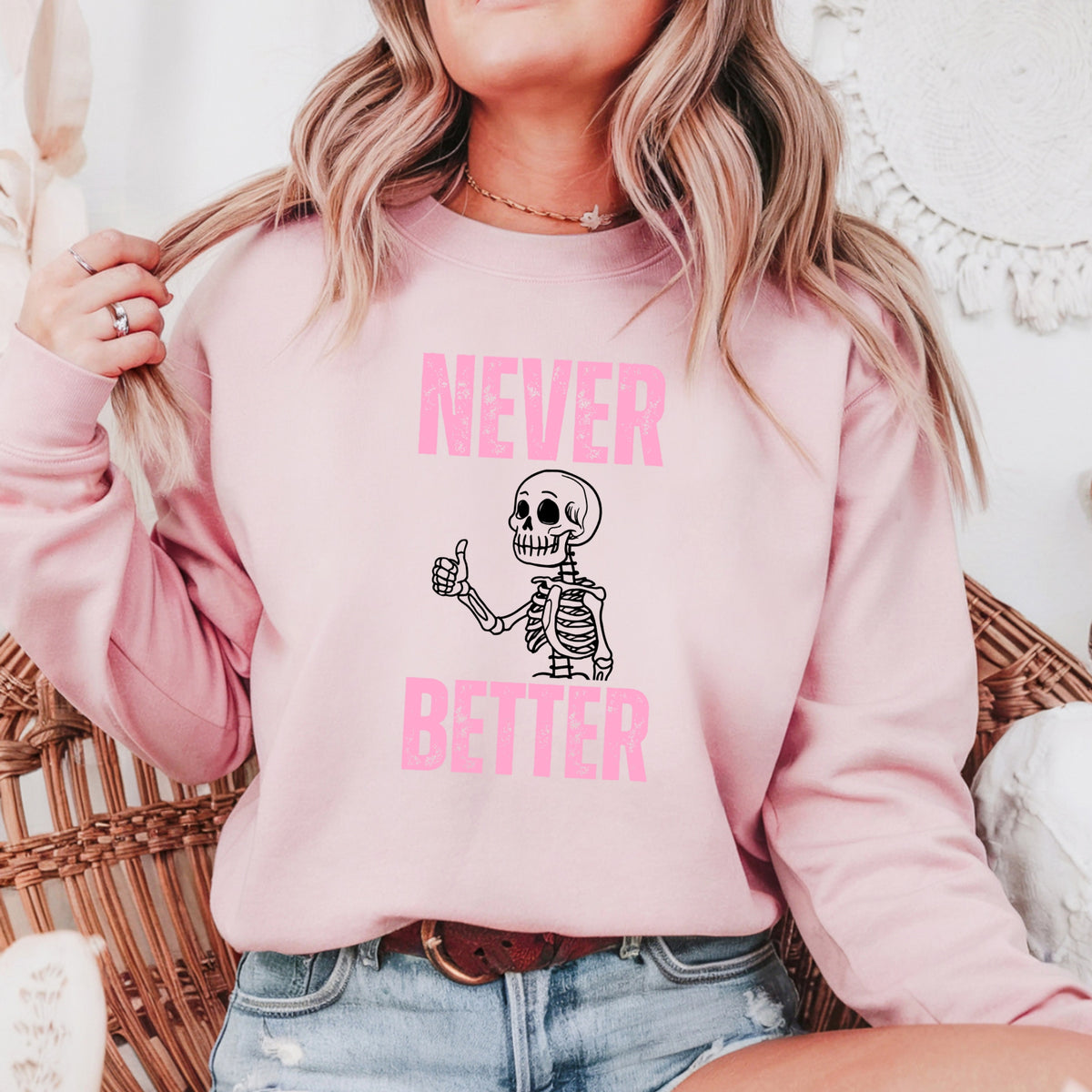 Never Better - Adult Crewneck Sweatshirt