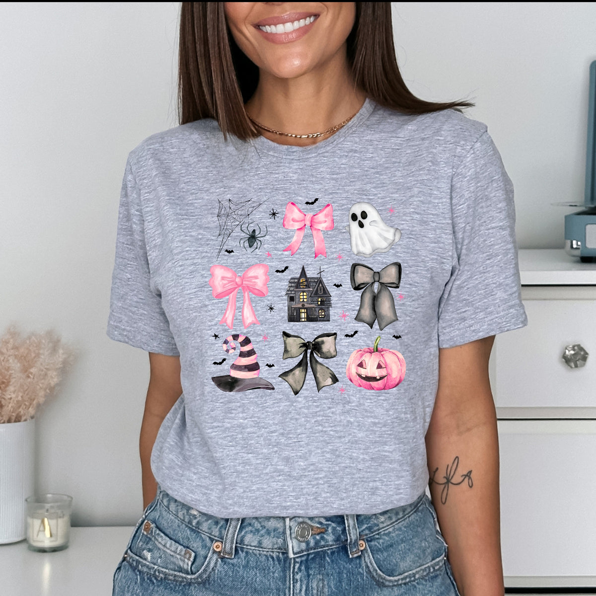 Pink Halloween Coquette - Adult Softstyle T-Shirt