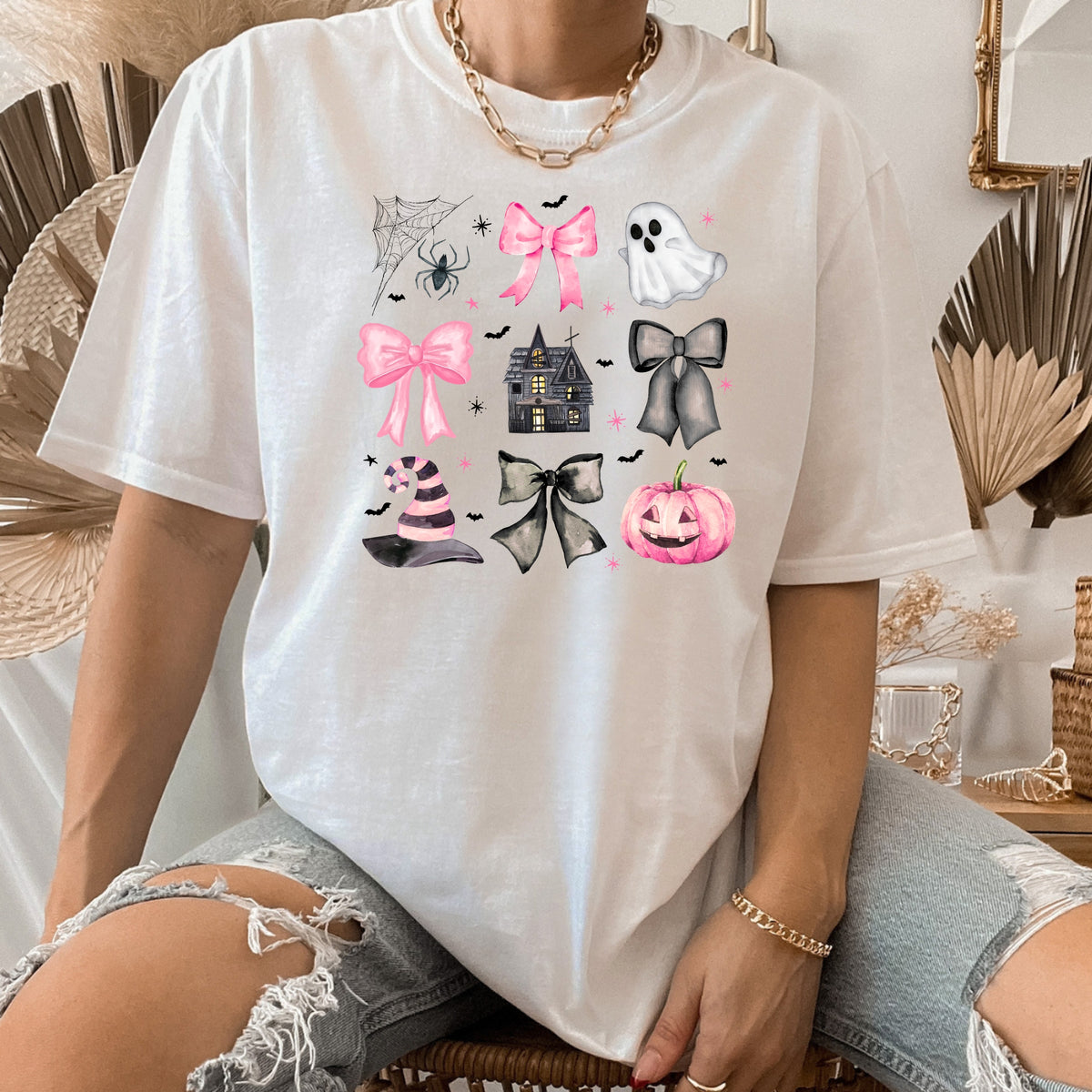 Pink Halloween Coquette - Adult Softstyle T-Shirt
