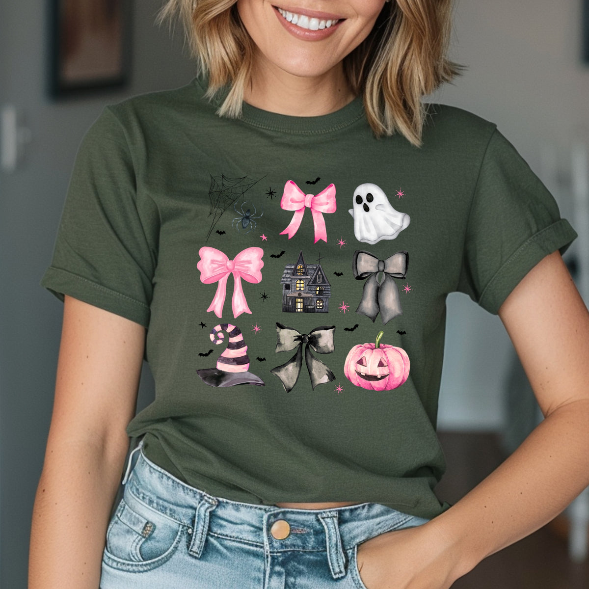 Pink Halloween Coquette - Adult Softstyle T-Shirt