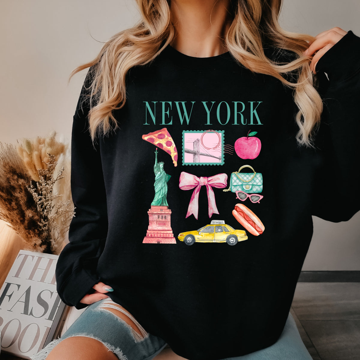New York Collage - Adult Crewneck Sweatshirt