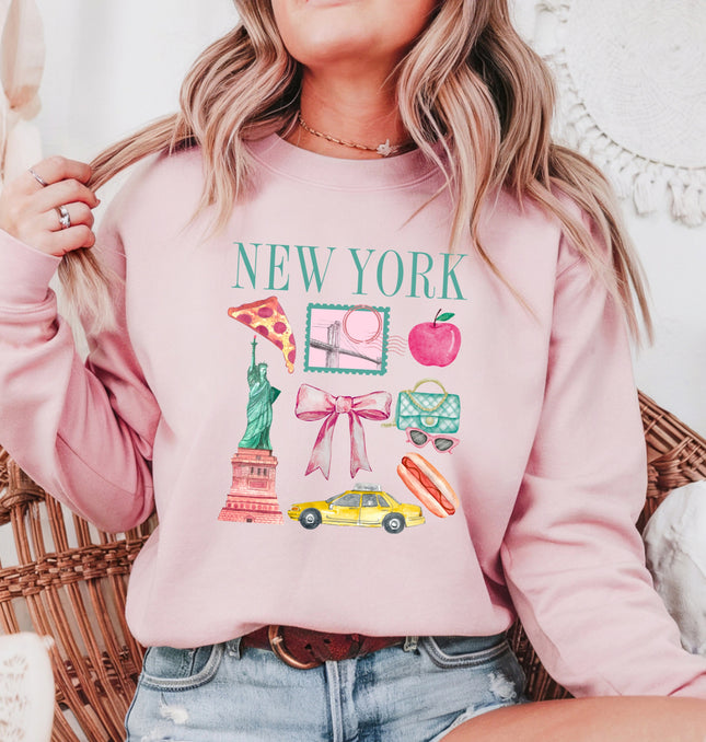 New York Collage - Adult Crewneck Sweatshirt