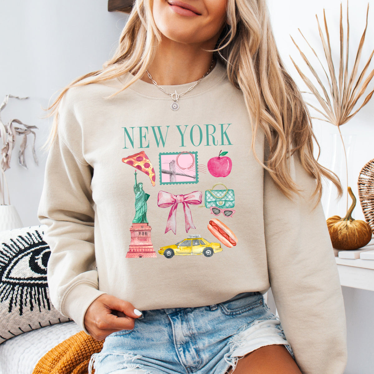 New York Collage - Adult Crewneck Sweatshirt