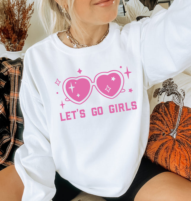 Let's Go Girls Printed Crewneck Sweatshirt