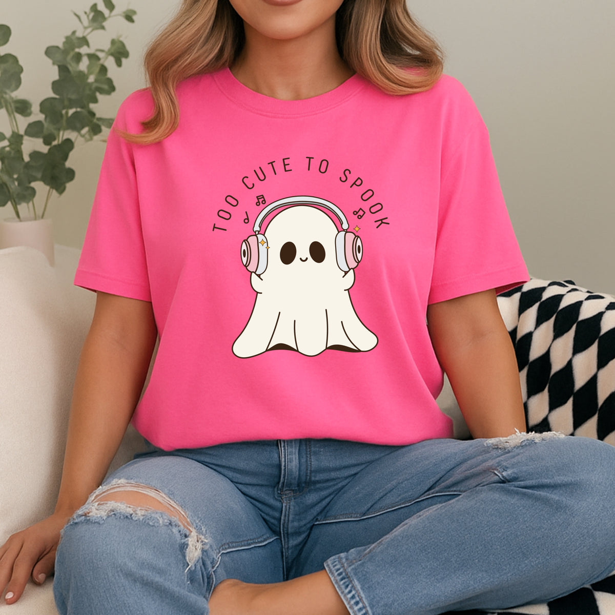 Too Cute To Spook Halloween -Adult Comfort Colors T-Shirt