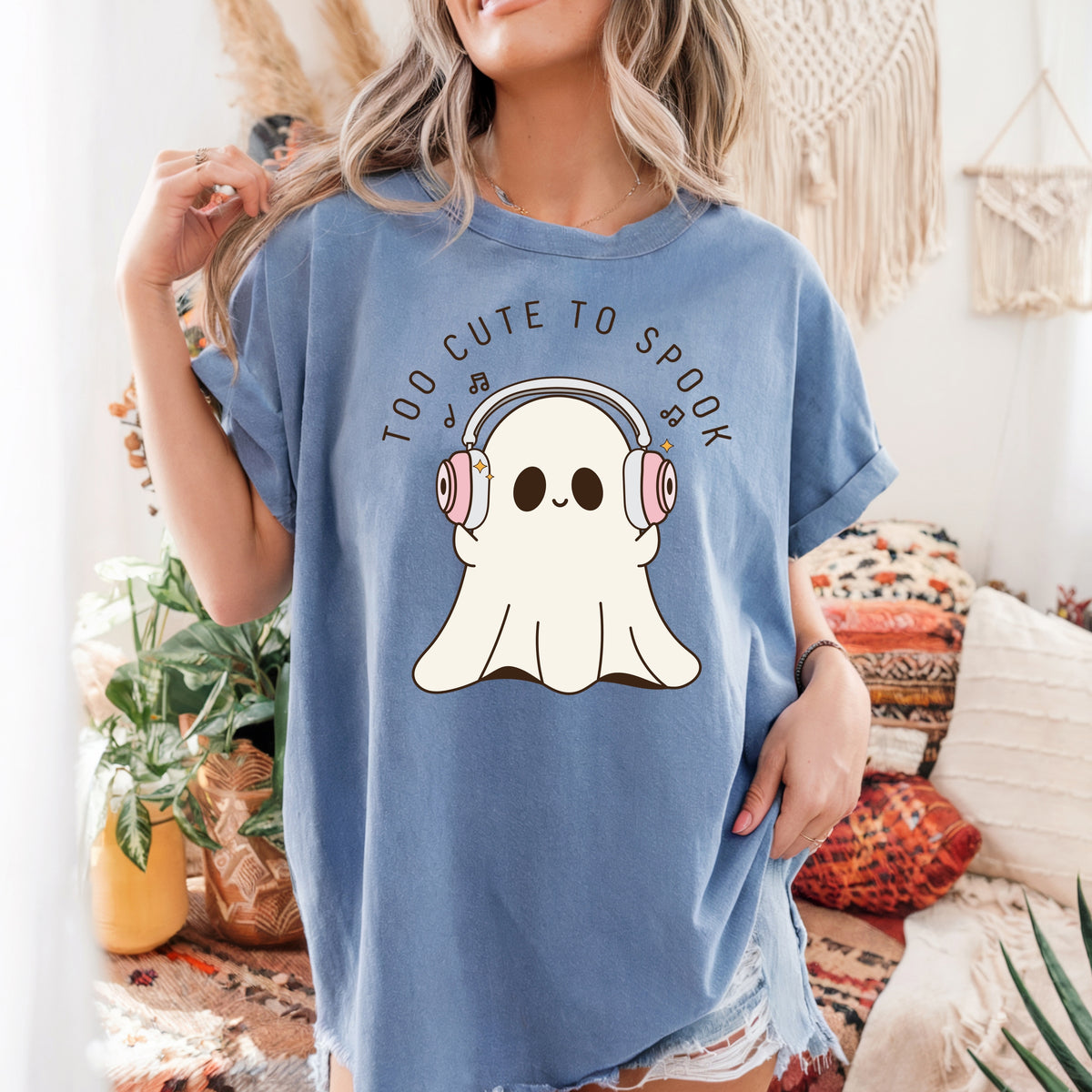 Too Cute To Spook Halloween -Adult Comfort Colors T-Shirt