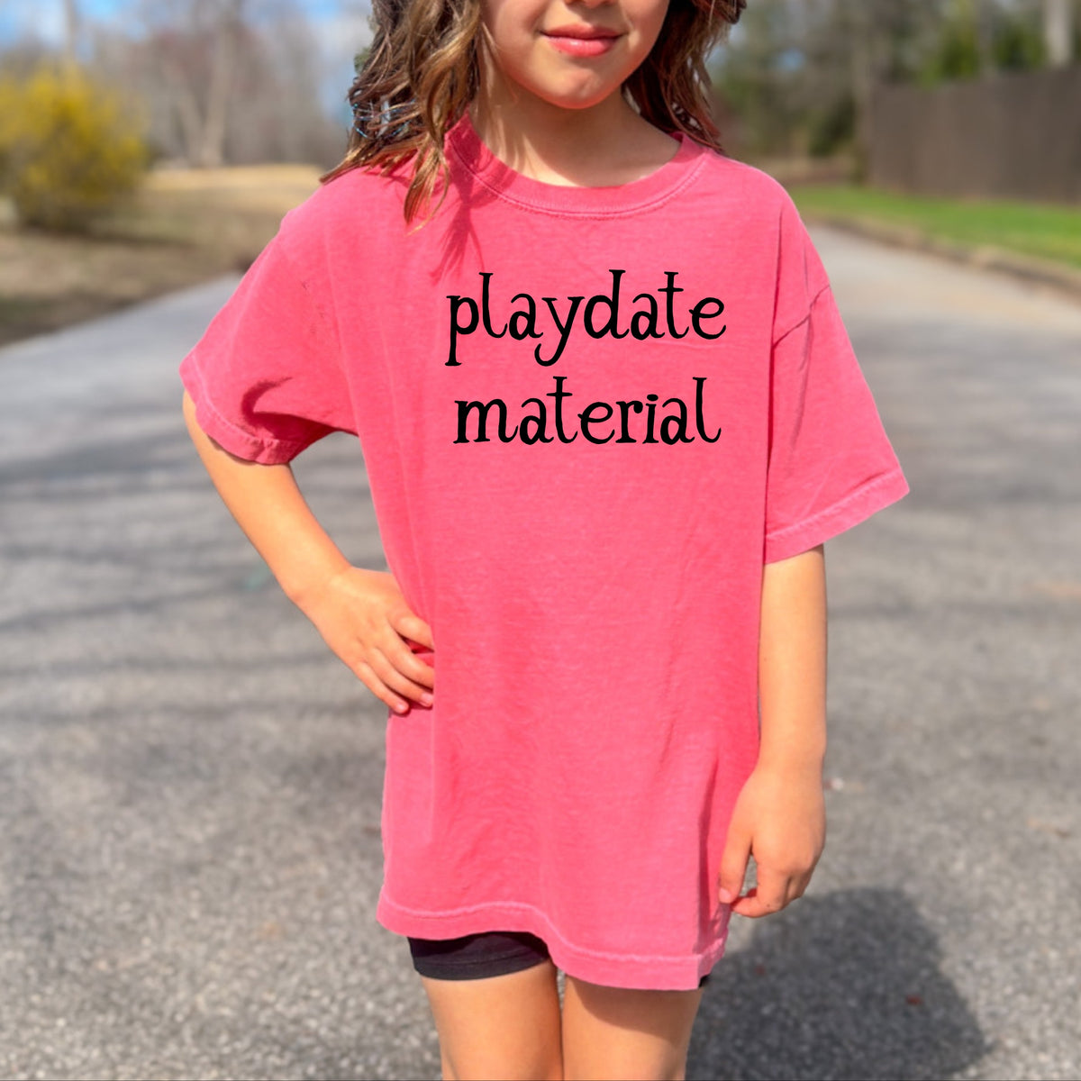 Playdate Material - Youth Comfort Colors T-Shirt