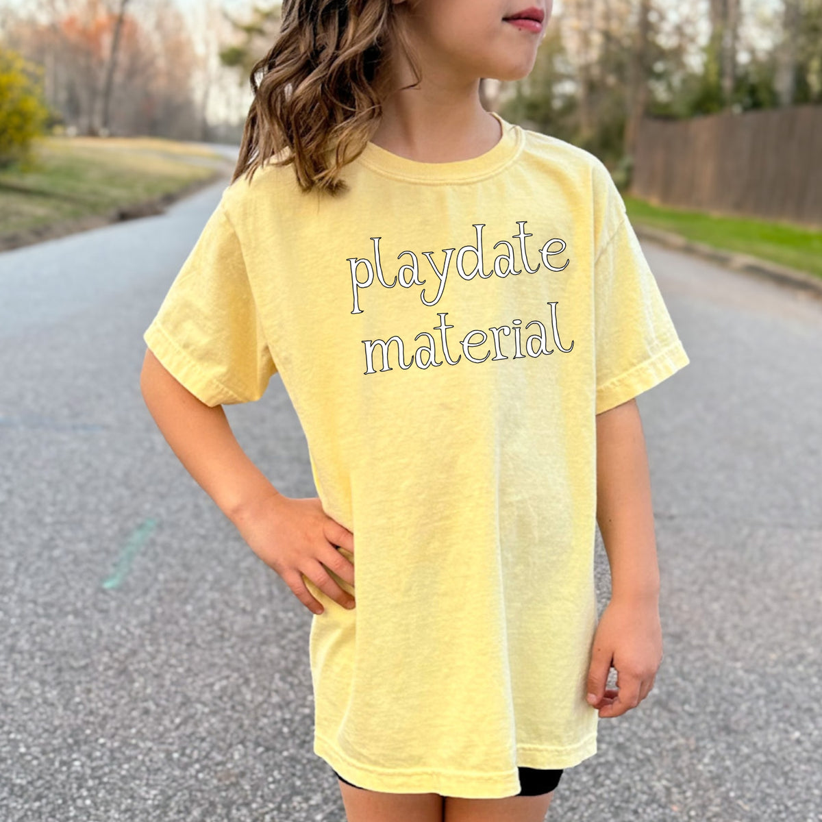Playdate Material Kids - Youth Comfort Colors T-Shirt