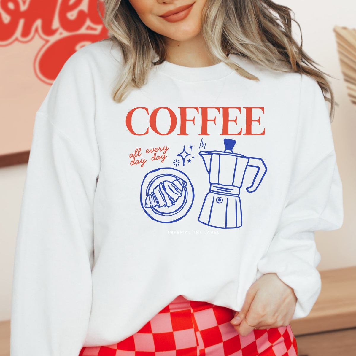 Coffee All Day, Everyday - Adult Crewneck Sweatshirt