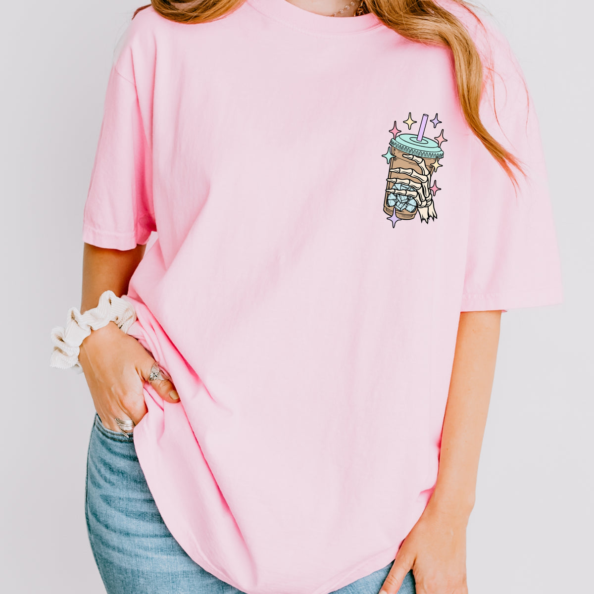Fueled by Iced Coffee and Anxiety - Adult Comfort Colors T-Shirt
