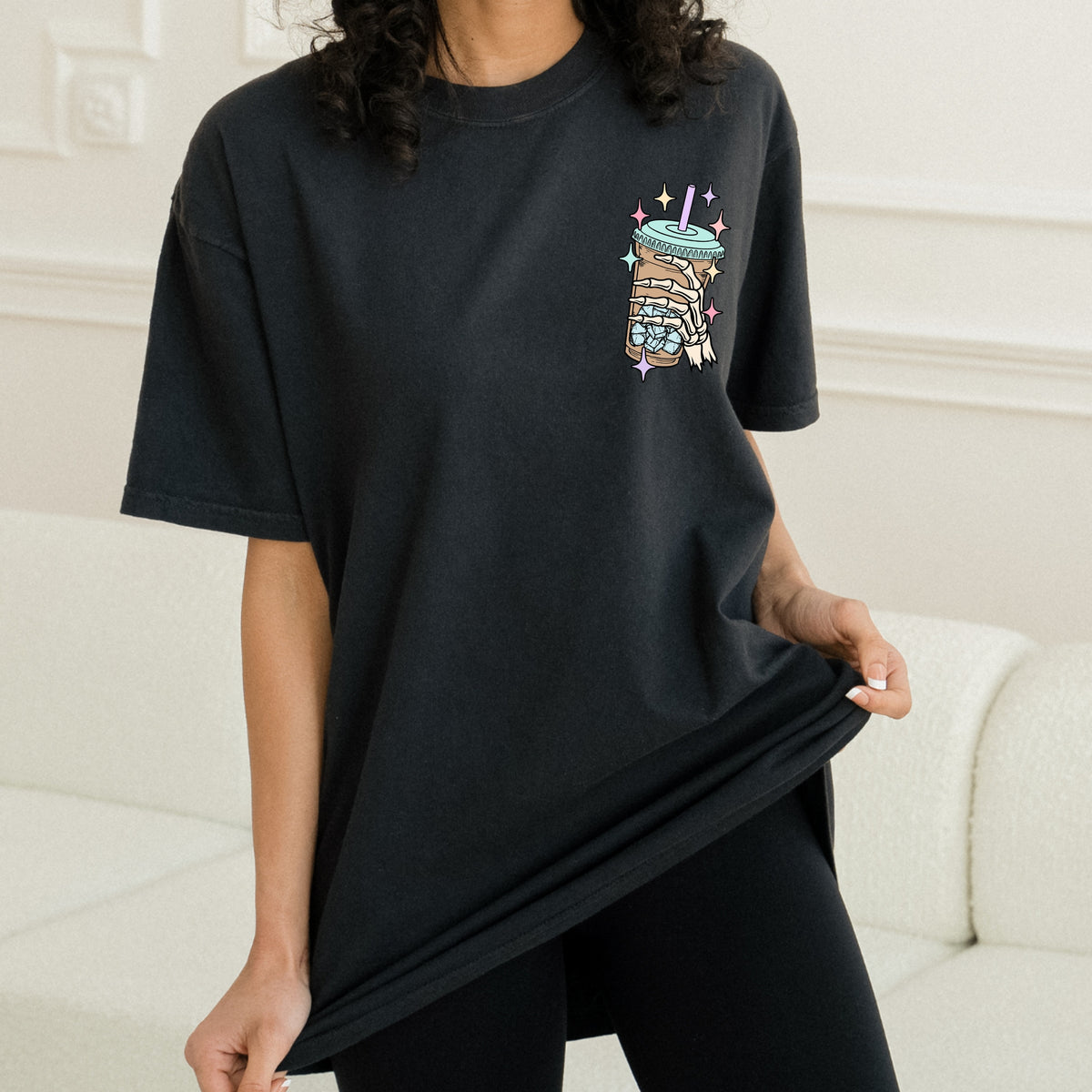 Fueled by Iced Coffee and Anxiety - Adult Comfort Colors T-Shirt