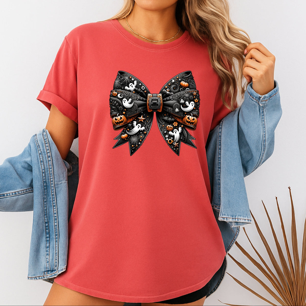 Ribbon Halloween Printed Comfort Colors T-Shirt 