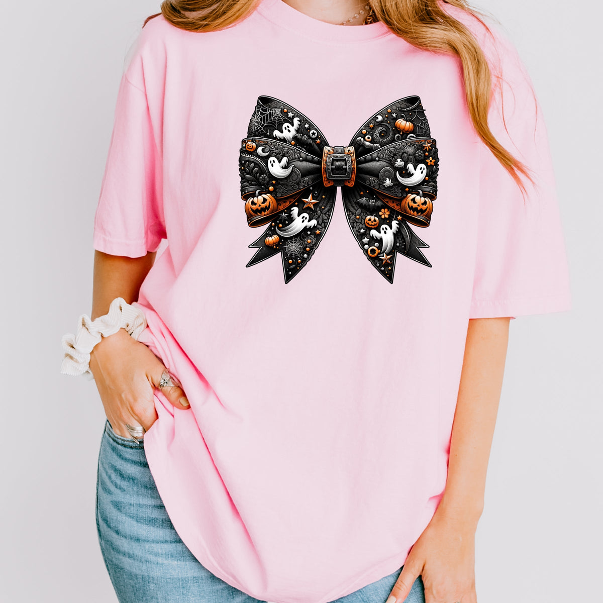 Ribbon Halloween Printed Comfort Colors T-Shirt 