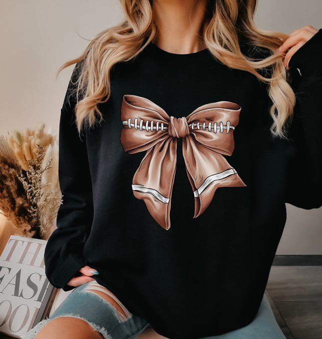 Coquette Football Bow - Adult Crewneck Sweatshirt