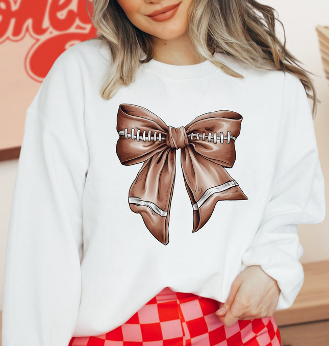 Coquette Football Bow - Adult Crewneck Sweatshirt