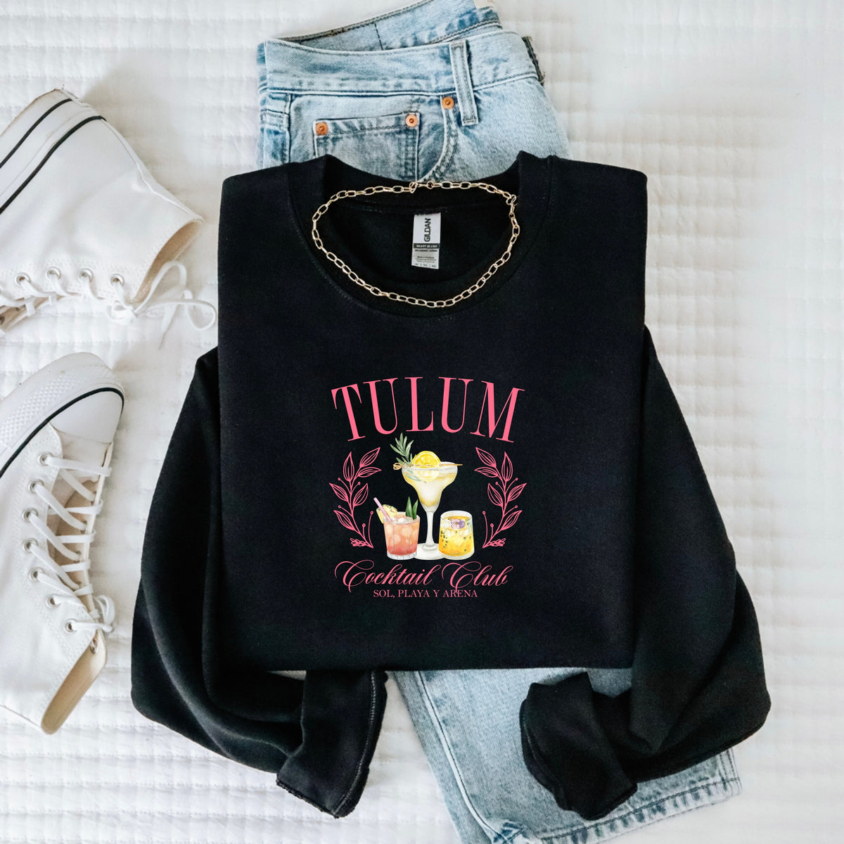 Tulum Cocktail Club - Adult Crewneck Sweatshirt