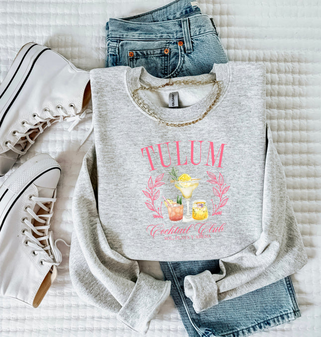 Tulum Cocktail Club - Adult Crewneck Sweatshirt