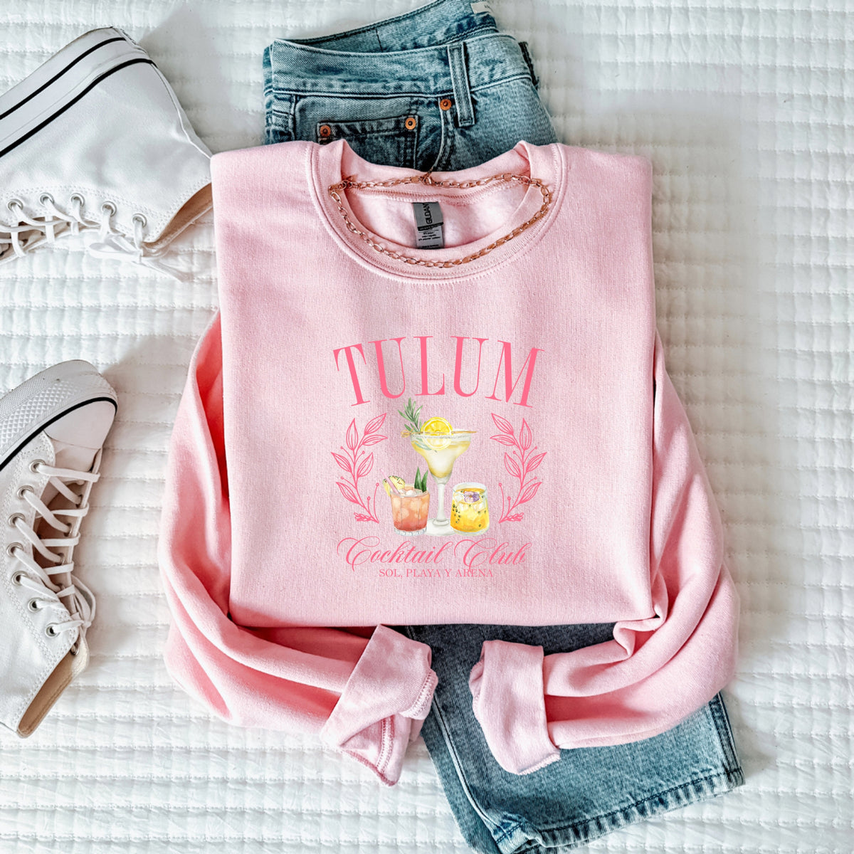 Tulum Cocktail Club - Adult Crewneck Sweatshirt