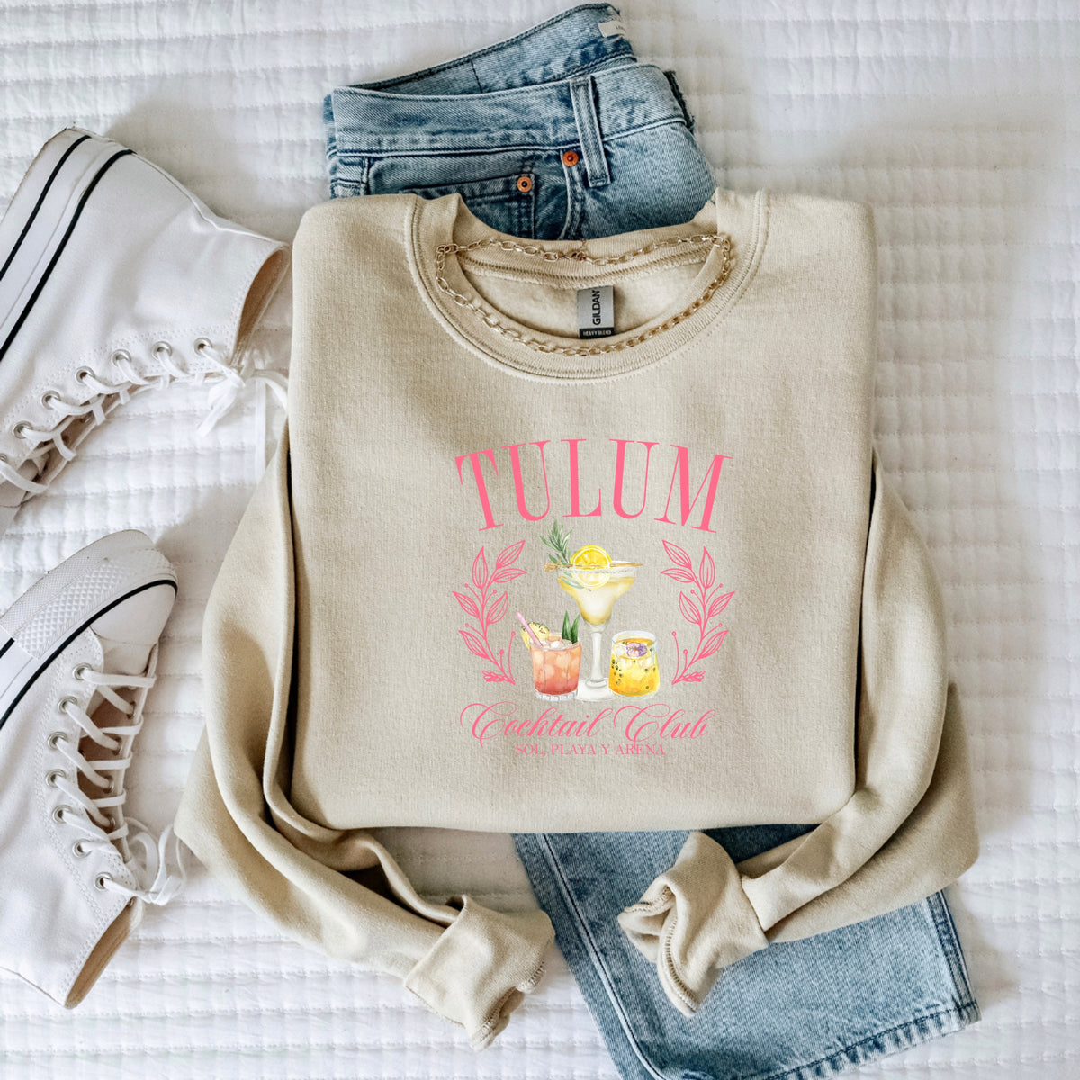 Tulum Cocktail Club - Adult Crewneck Sweatshirt