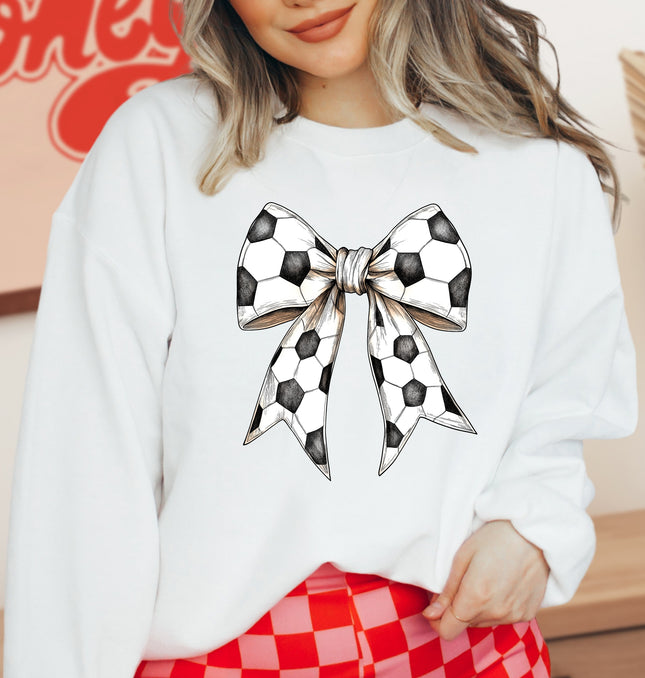 Coquette Soccer Bow - Adult Crewneck Sweatshirt