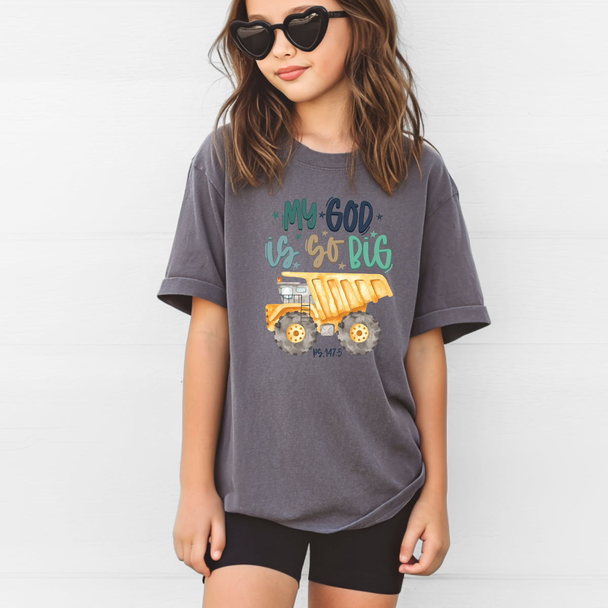 My God is So Big- God's Power Lesson, Nurture Faith, Teaching God's Greatness - Youth Comfort Colors Garment-Dyed Heavyweight T-Shirt