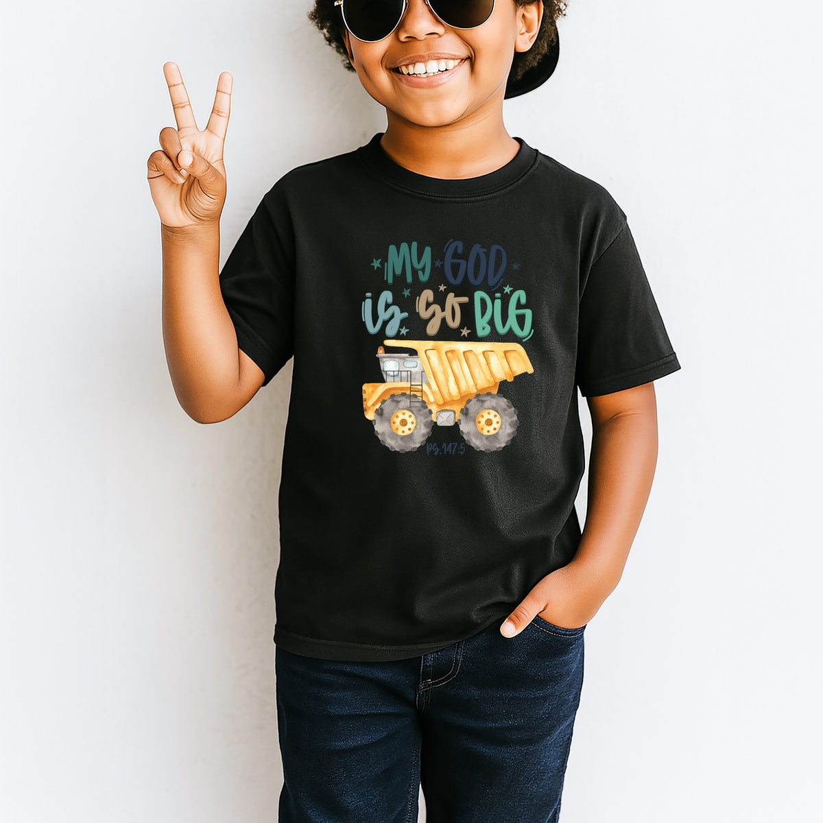 My God is So Big- God's Power Lesson, Nurture Faith, Teaching God's Greatness - Youth Comfort Colors Garment-Dyed Heavyweight T-Shirt