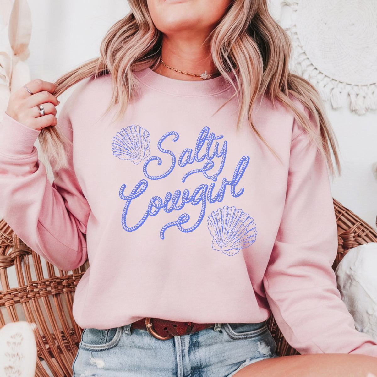 Salty Cowgirl - Adult Crewneck Sweatshirt
