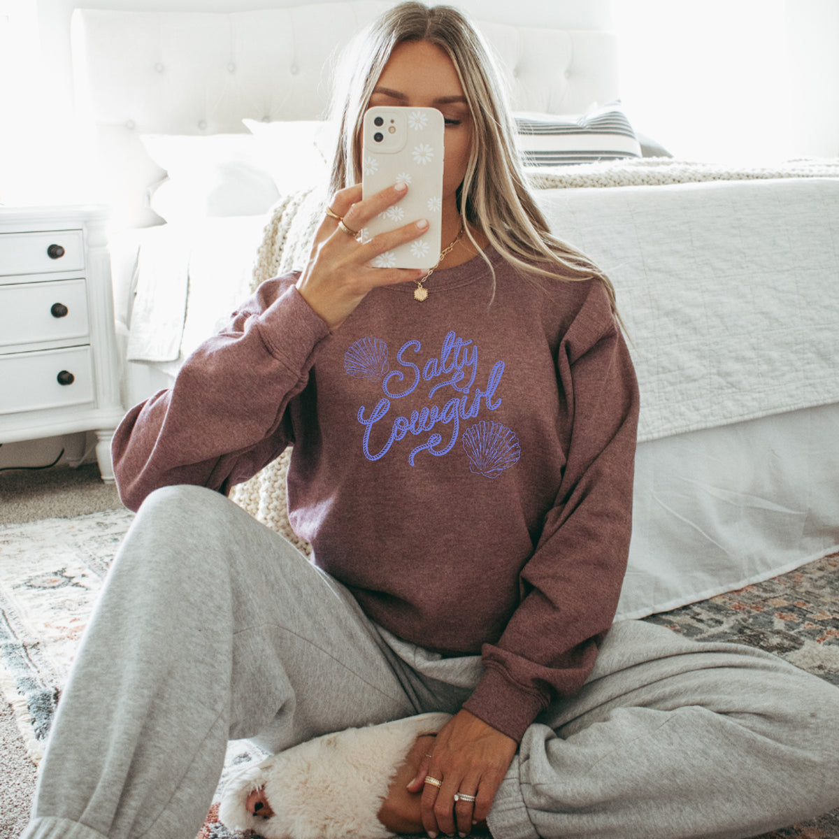 Salty Cowgirl - Adult Crewneck Sweatshirt