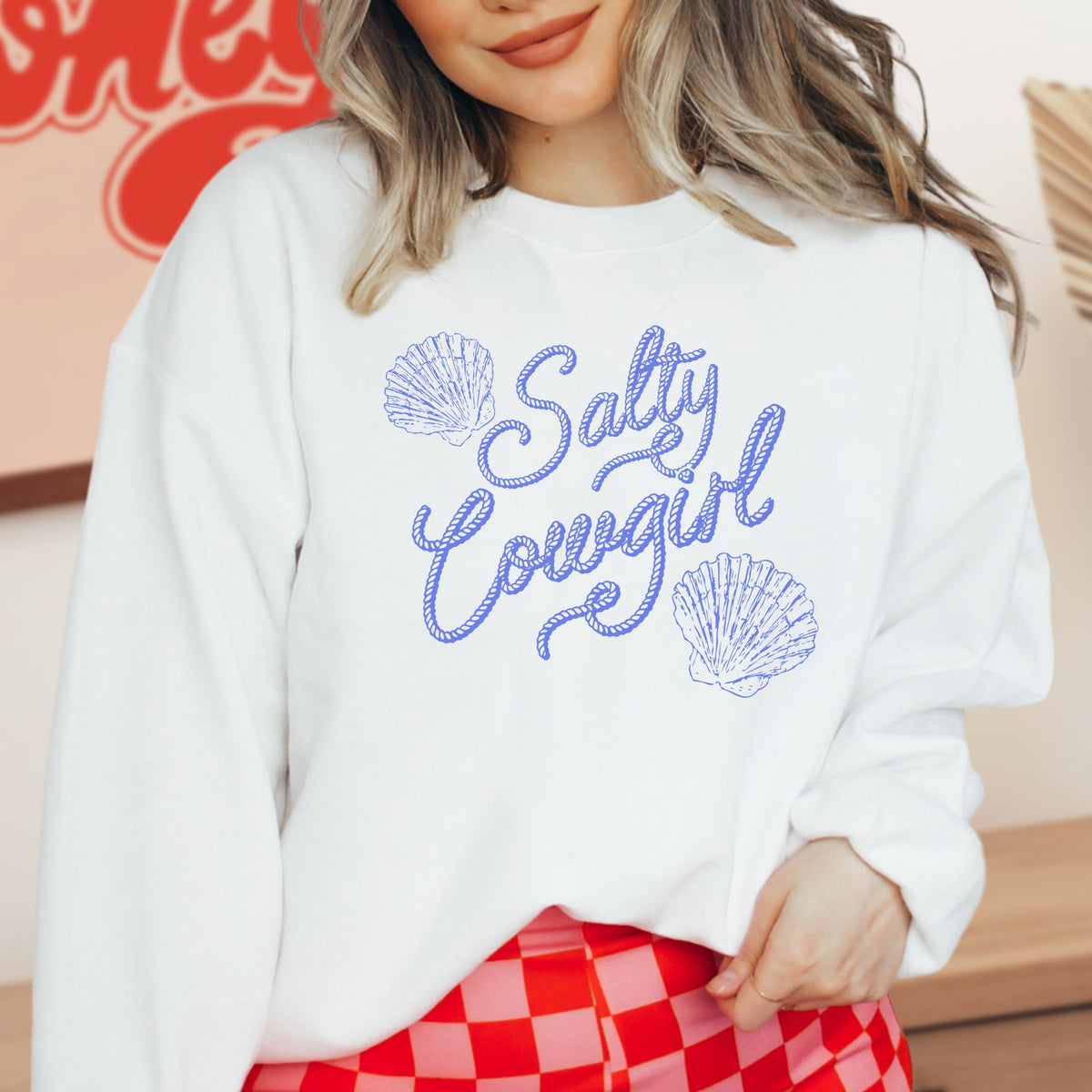 Salty Cowgirl - Adult Crewneck Sweatshirt
