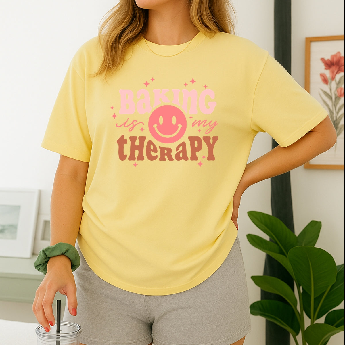 Baking Is My Therapy - Adult Comfort Colors T-Shirt