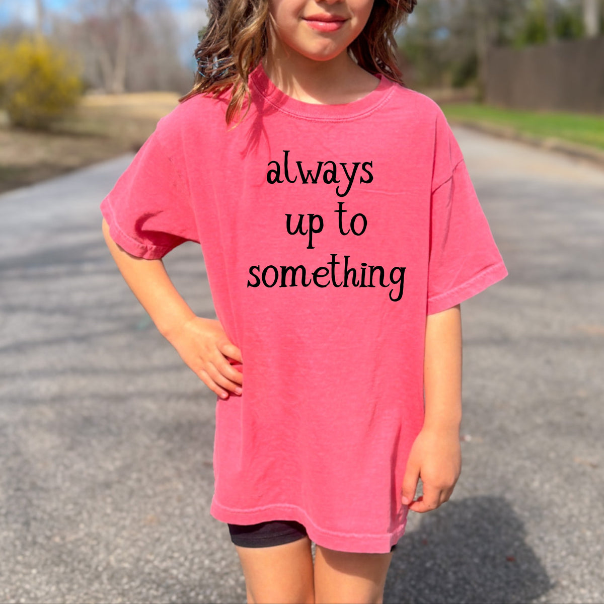Always Up To Something Kids  - Youth Comfort Colors T-Shirt