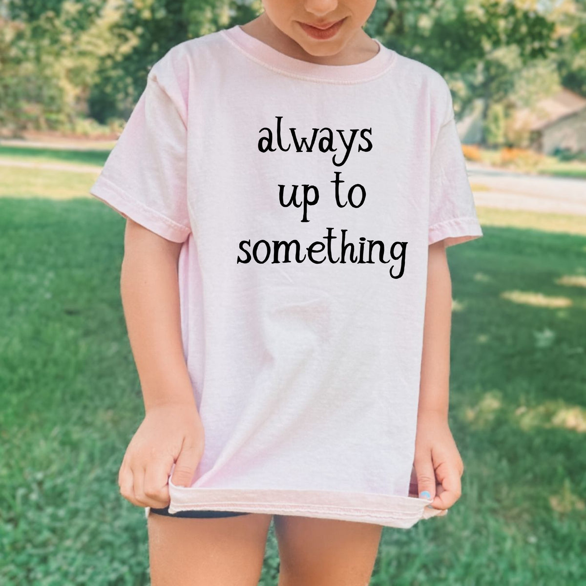 Always Up To Something Kids  - Youth Comfort Colors T-Shirt