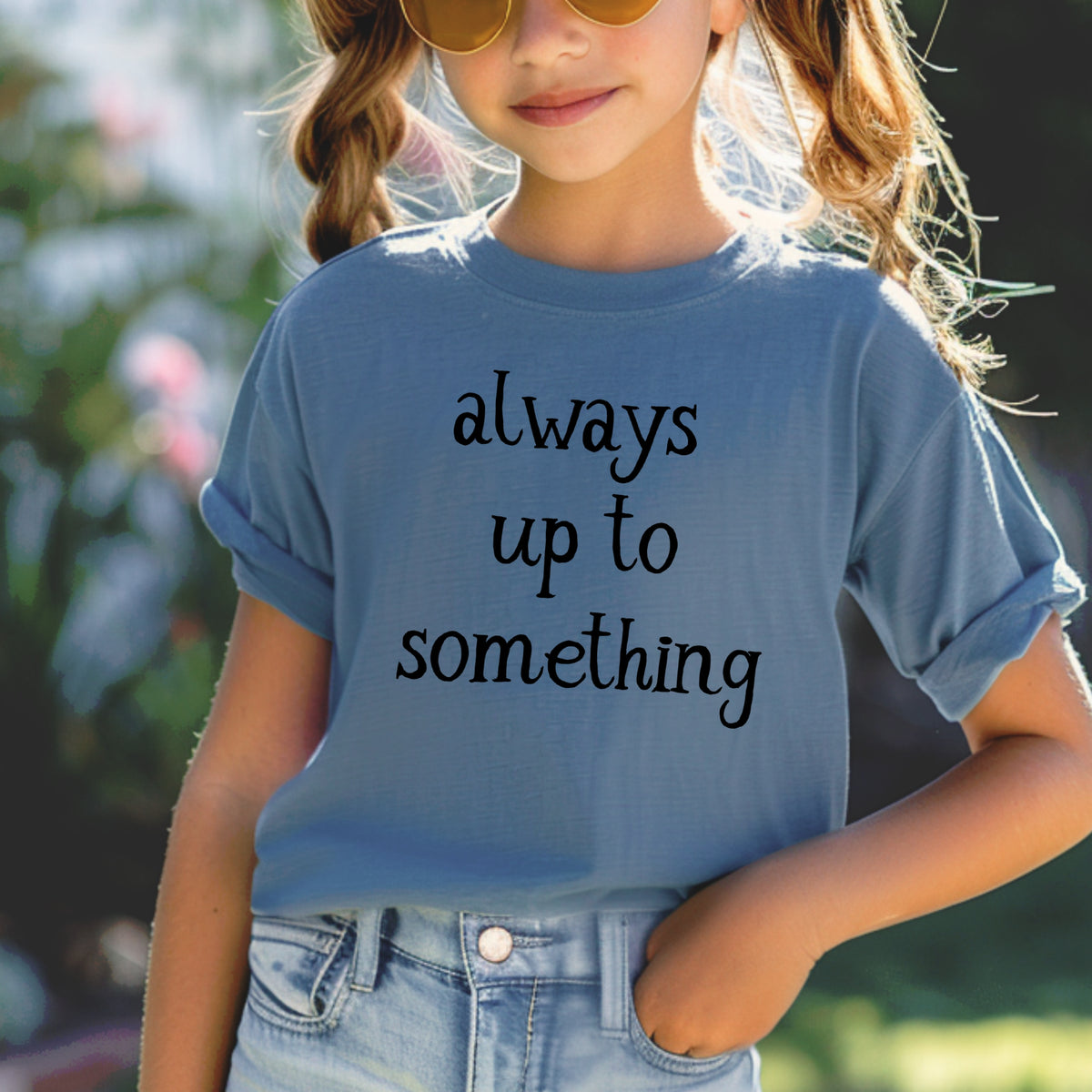 Always Up To Something Kids  - Youth Comfort Colors T-Shirt