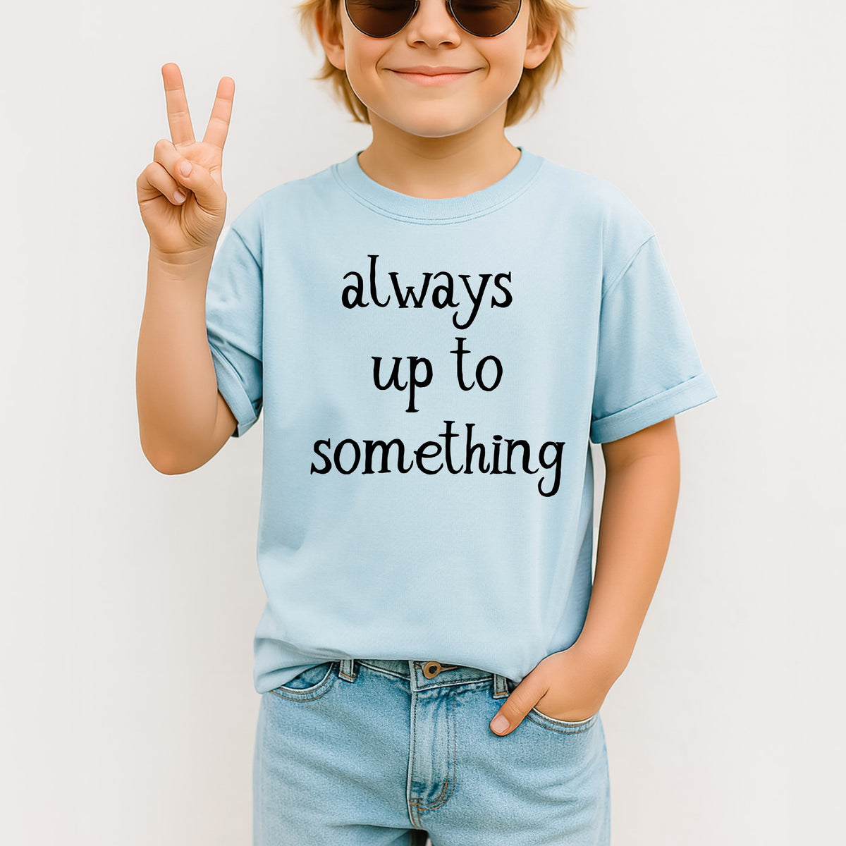 Always Up To Something Kids  - Youth Comfort Colors T-Shirt