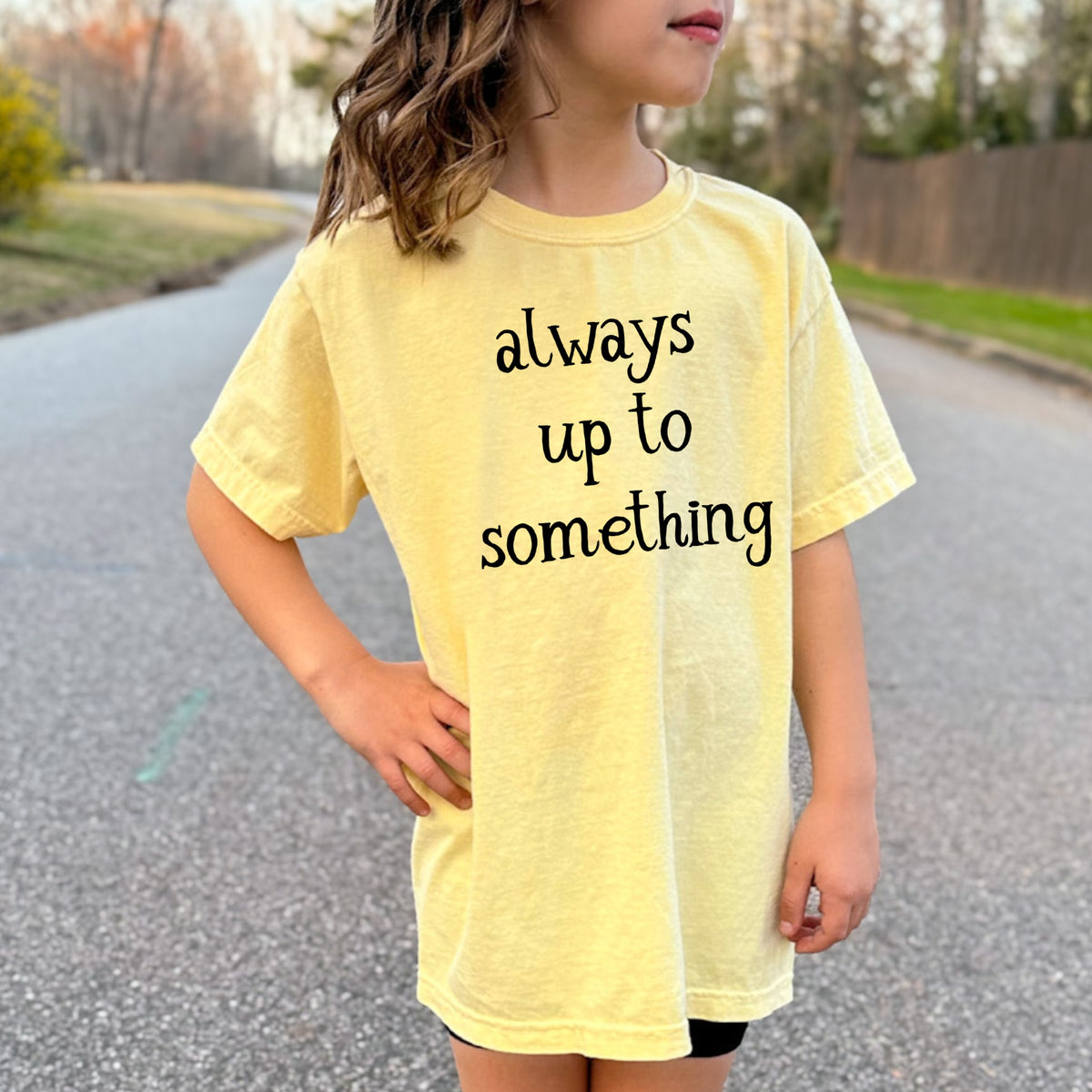 Always Up To Something Kids  - Youth Comfort Colors T-Shirt