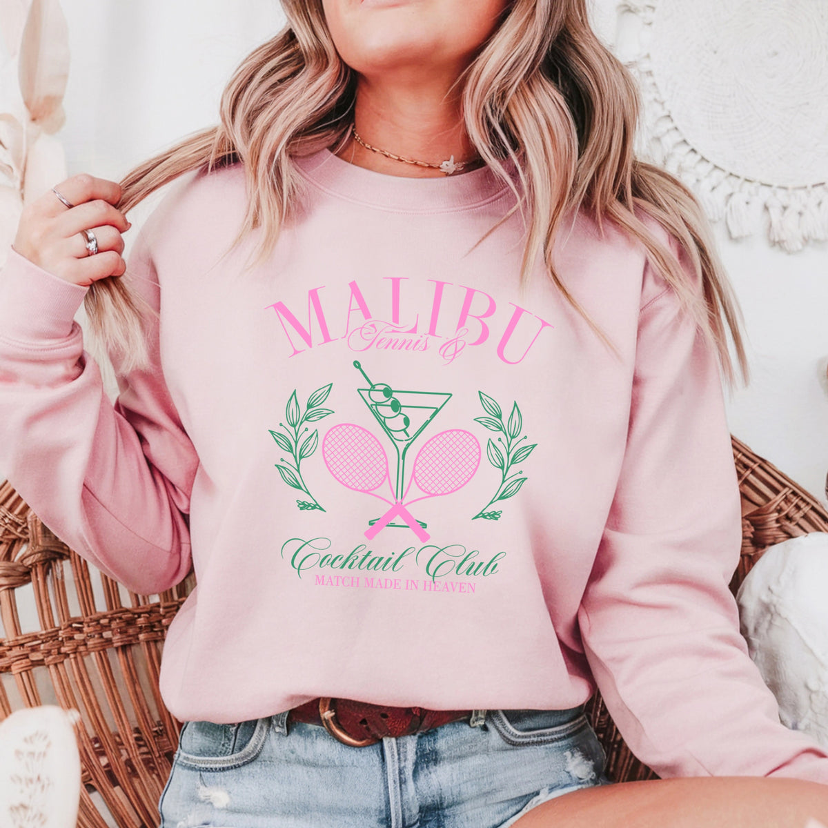 Malibu Tennis and Active Club - Adult Crewneck Sweatshirt