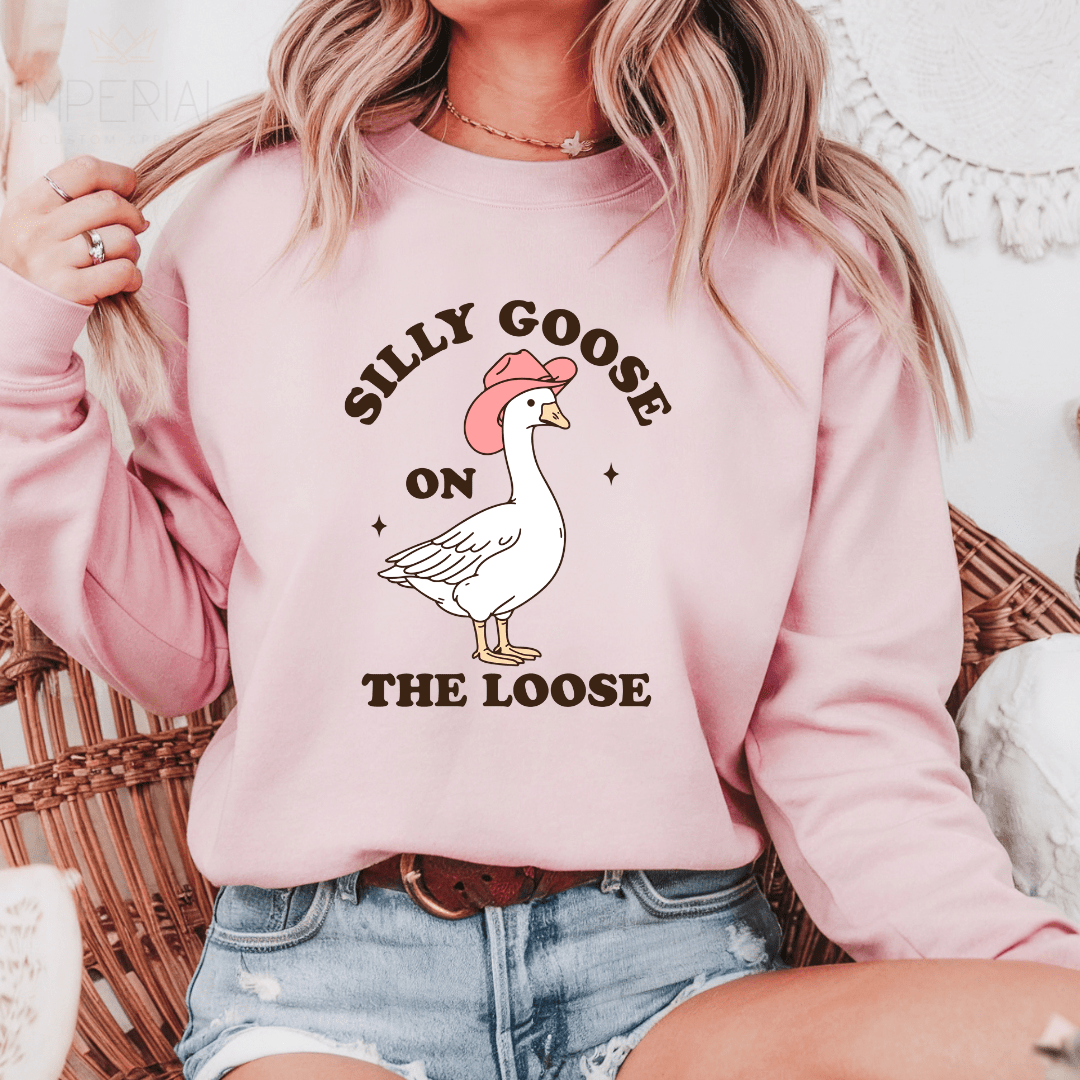 Silly Goose On The Loose Printed Sweatshirt - My Store